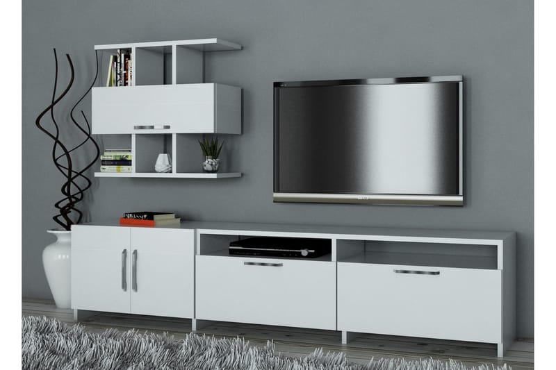 Nivone TV-Bord - Hvid - Tv-møbelsæt