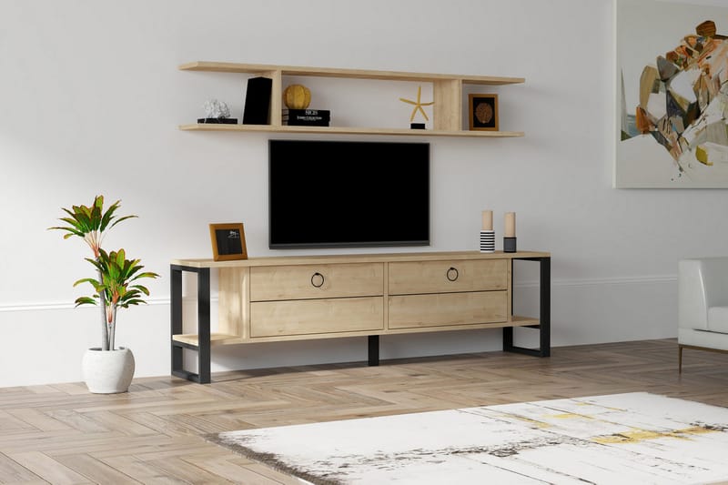 Rinorea TV-møbelsæt 160x45 cm - Blå - Tv-møbelsæt