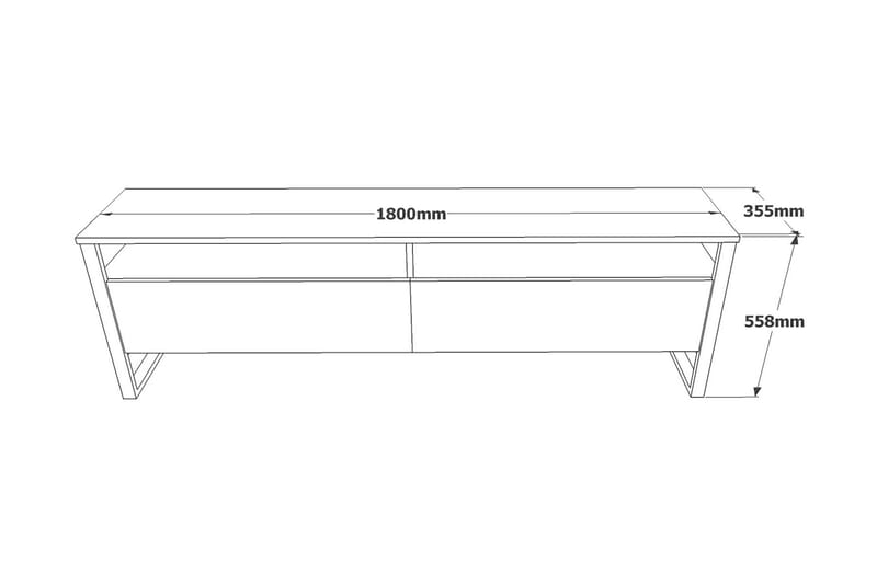 Rinorea TV-møbelsæt 180x56 cm - Grøn - Tv-møbelsæt