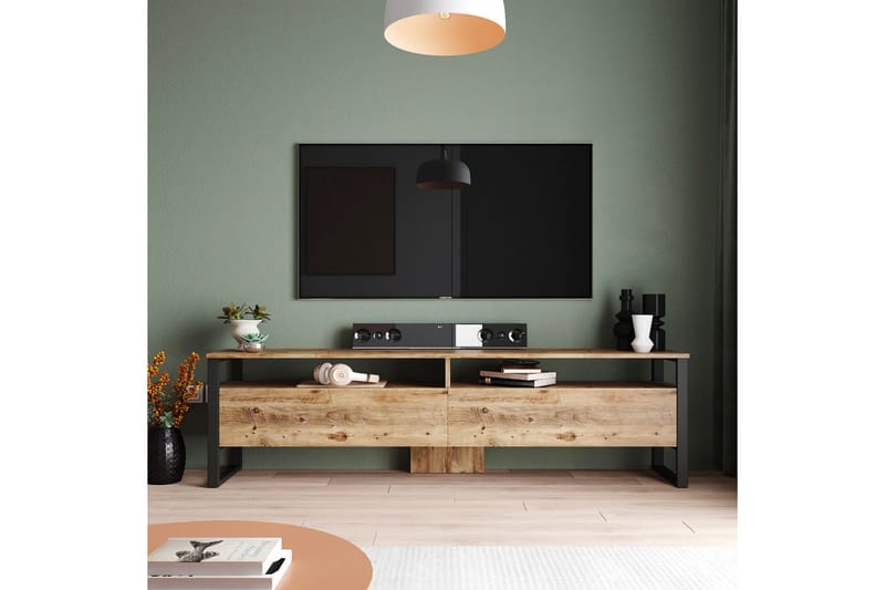 Rinorea TV-møbelsæt 180x56 cm - Grøn - Møbler - TV borde & mediemøbler - Tv-møbelsæt
