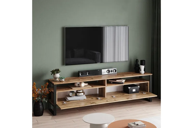 Rinorea TV-møbelsæt 180x56 cm - Grøn - Møbler - TV borde & mediemøbler - Tv-møbelsæt