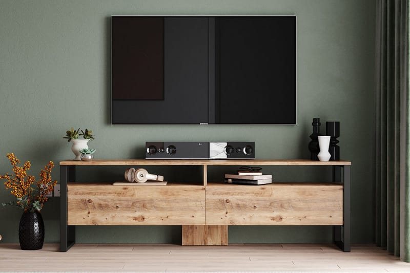 Rinorea TV-møbelsæt 180x56 cm - Grøn - Møbler - TV borde & mediemøbler - Tv-møbelsæt