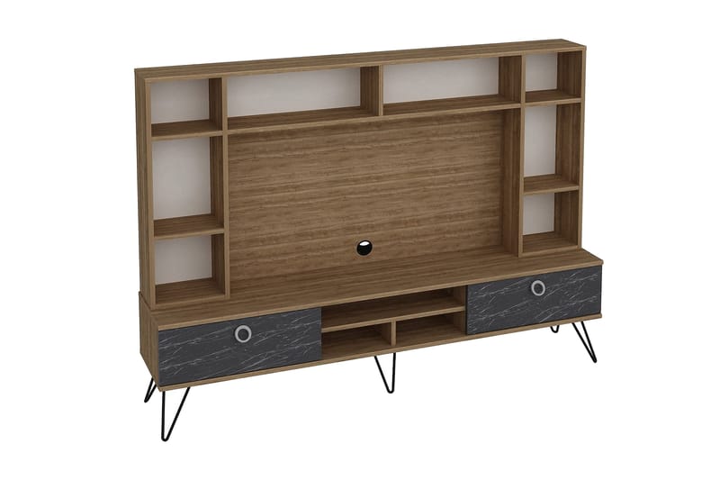 Sincerely TV-Møbelsæt 180 cm, Valnød|Sort