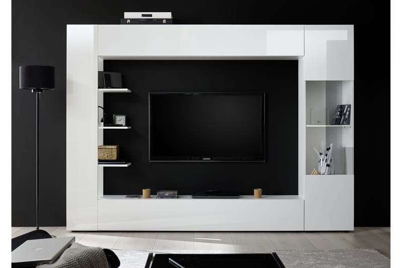 Sorano Modern TV-møbelsæt 295 cm - Hvid - Tv-møbelsæt