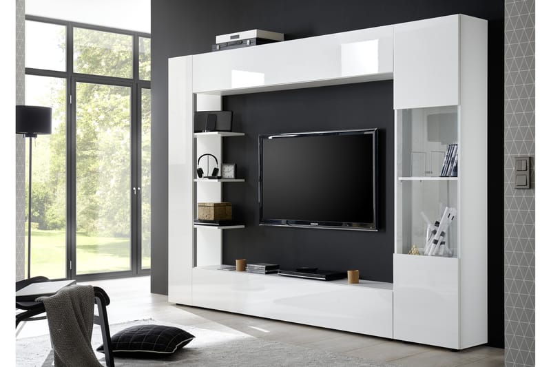Sorano Modern TV-møbelsæt 295 cm - Hvid - Møbler - TV borde & mediemøbler - Tv-møbelsæt
