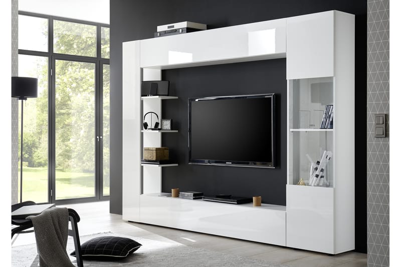 Sorano Modern TV-møbelsæt 295 cm - Hvid - Tv-møbelsæt
