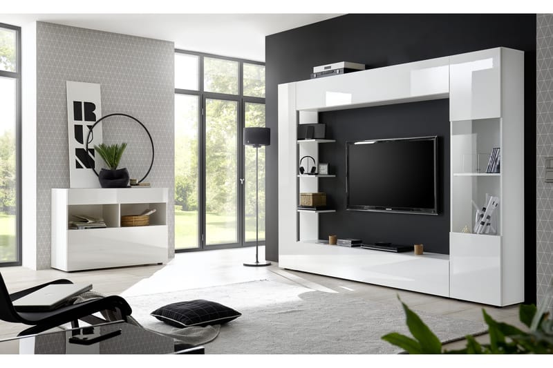 Sorano Modern TV-møbelsæt 295 cm - Hvid - Møbler - TV borde & mediemøbler - Tv-møbelsæt