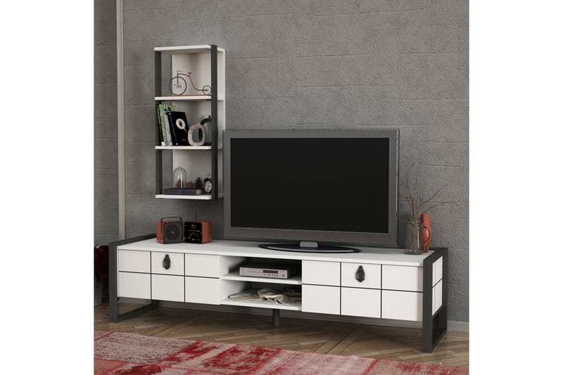 Tera Home TV-bænk - Træ / grå - Tv-møbelsæt