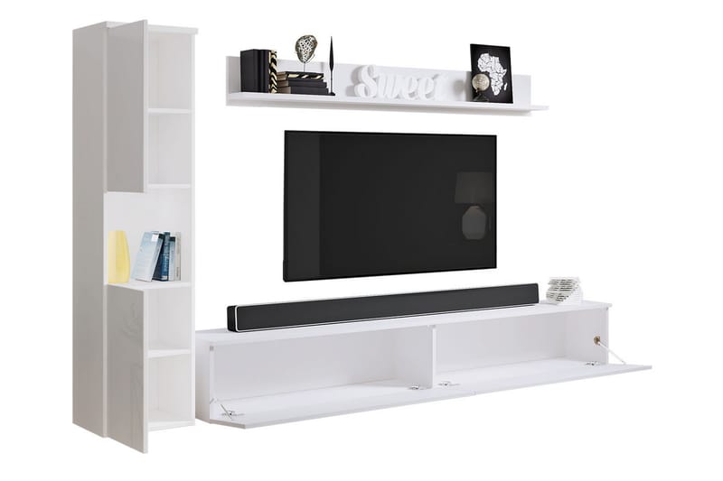 TV-møbelsæt - Hvid - Tv-møbelsæt
