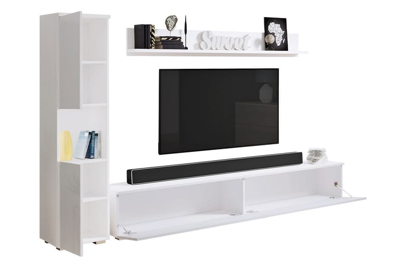 TV-møbelsæt - Hvid - Tv-møbelsæt