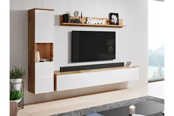 TV-møbelsæt - Natur/Hvid - Møbler - TV borde & mediemøbler - Tv-møbelsæt