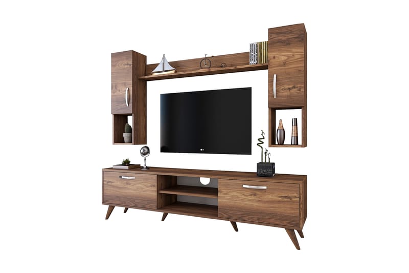 Virkesbo TV-Møbelsæt 180 cm - Brun - Møbler - TV borde & mediemøbler - Tv-møbelsæt