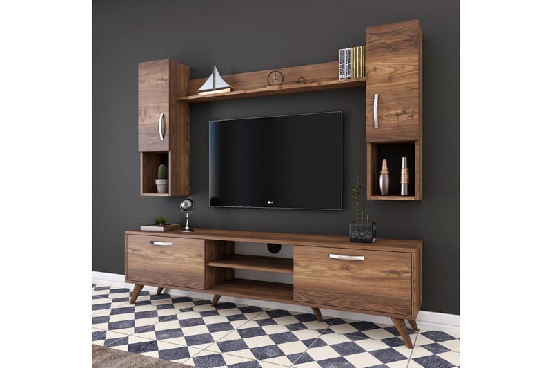 Virkesbo TV-Møbelsæt 180 cm - Brun - Møbler - TV borde & mediemøbler - Tv-møbelsæt
