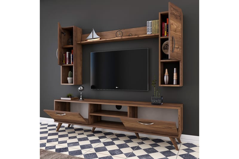 Virkesbo TV-Møbelsæt 180 cm - Brun - Møbler - TV borde & mediemøbler - Tv-møbelsæt