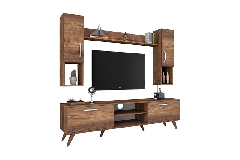 Virkesbo TV-Møbelsæt 180 cm - Brun - Møbler - TV borde & mediemøbler - Tv-møbelsæt