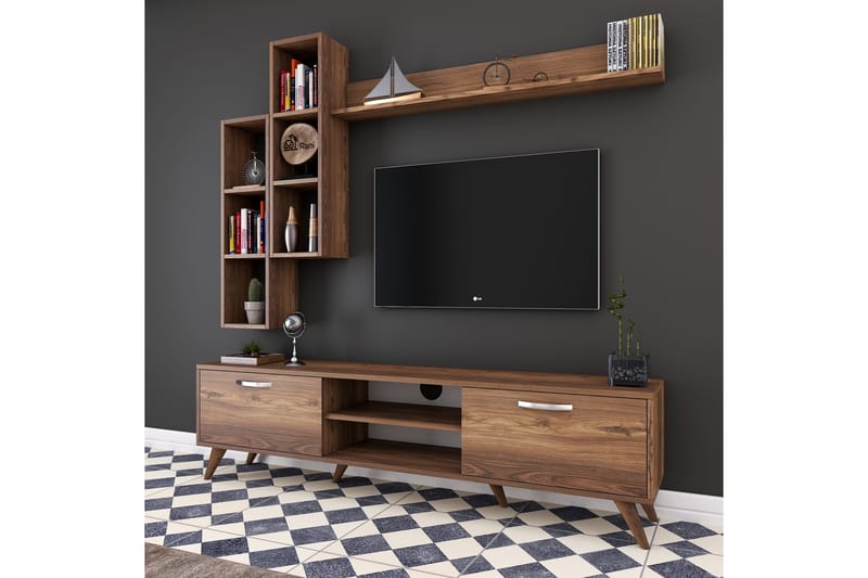 Virkesbo TV-Møbelsæt 180 cm - Brun - Møbler - TV borde & mediemøbler - Tv-møbelsæt