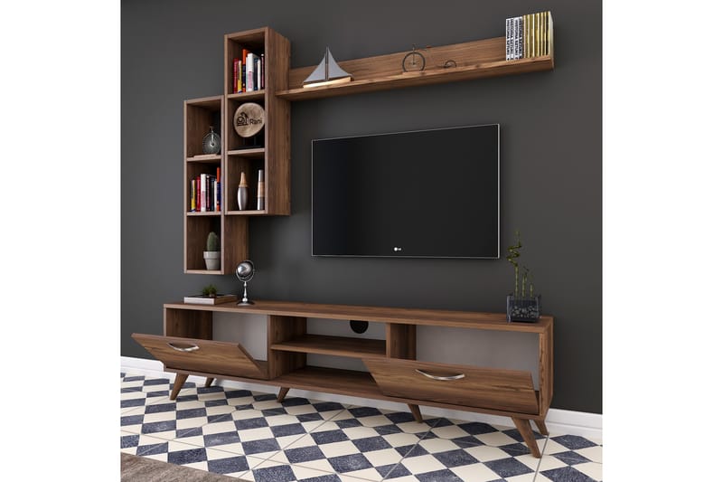 Virkesbo TV-Møbelsæt 180 cm - Brun - Møbler - TV borde & mediemøbler - Tv-møbelsæt