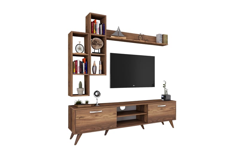 Virkesbo TV-Møbelsæt 180 cm - Brun - Møbler - TV borde & mediemøbler - Tv-møbelsæt