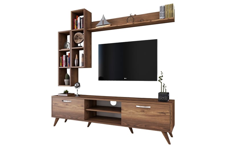 Virkesbo TV-Møbelsæt 180 cm - Brun - Møbler - TV borde & mediemøbler - Tv-møbelsæt