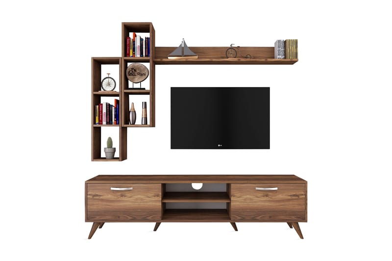Virkesbo TV-Møbelsæt 180 cm - Brun - Møbler - TV borde & mediemøbler - Tv-møbelsæt