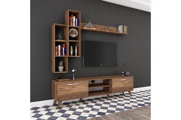 Virkesbo TV-Møbelsæt 180 cm - Brun - Møbler - TV borde & mediemøbler - Tv-møbelsæt