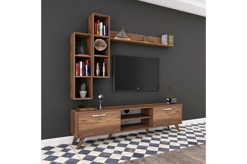 Virkesbo TV-Møbelsæt 180 cm - Brun - Møbler - TV borde & mediemøbler - Tv-møbelsæt