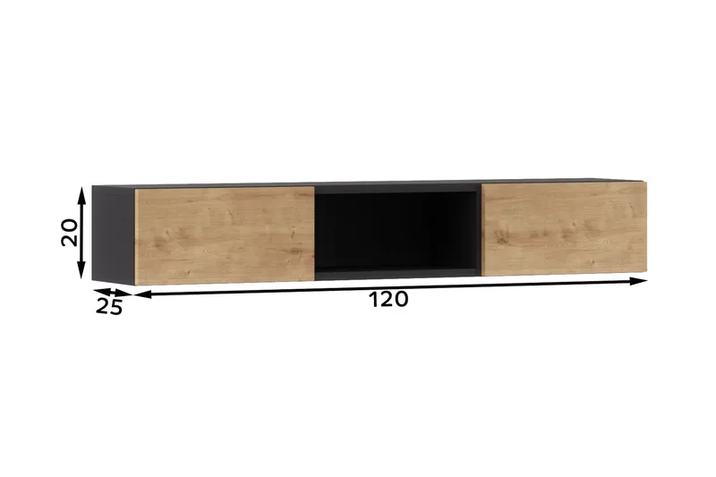 Anjal Tv-hylla 25x20 cm - Eg - Møbler - TV borde & mediemøbler - TV-reol