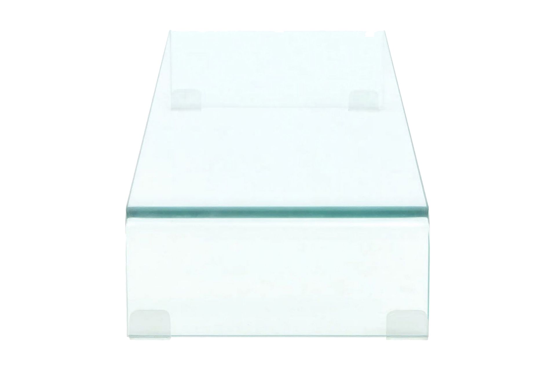Tv-Stander/Monitorstand Klart Glas 90X30X13 Cm - gennemsigtig - Møbler - TV borde & mediemøbler - TV-reol