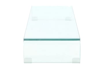 Tv-Stander/Monitorstand Klart Glas 90X30X13 Cm - gennemsigtig - Møbler - TV borde & mediemøbler - TV-reol