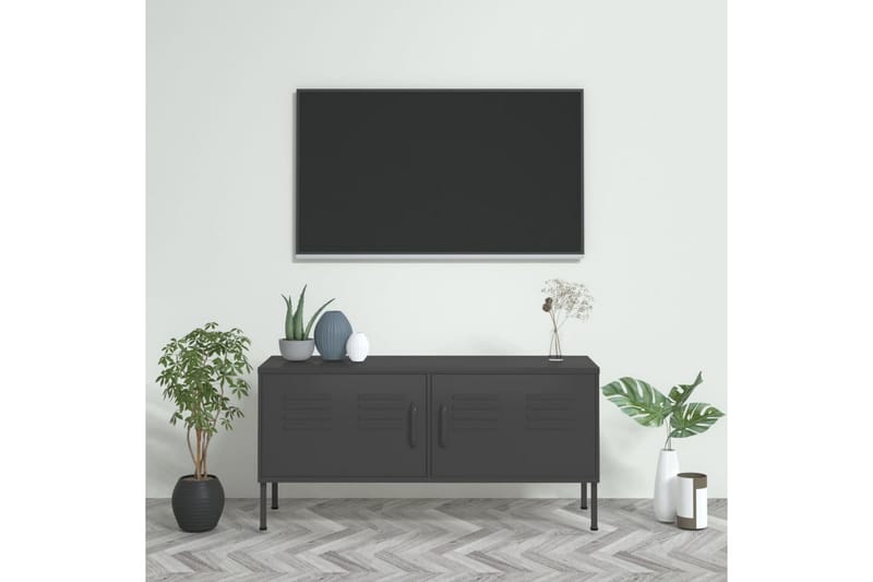 tv-skab 105x35x50 cm stål Antracitgrå - Antracit - Møbler - TV borde & mediemøbler - TV-borde