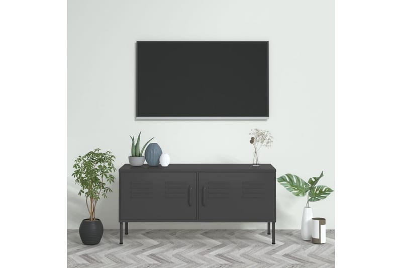 tv-skab 105x35x50 cm stål Antracitgrå - Antracit - TV-borde