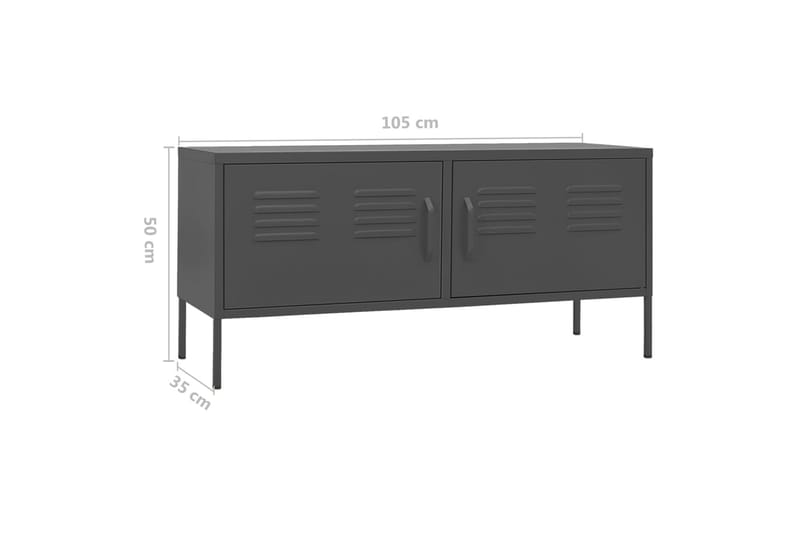 tv-skab 105x35x50 cm stål Antracitgrå - Antracit - Møbler - TV borde & mediemøbler - TV-borde