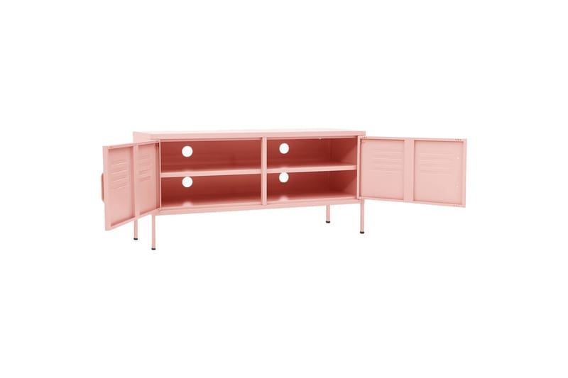 tv-skab 105x35x50 cm stål Lyserød - Lyserød - Møbler - TV borde & mediemøbler - TV-borde