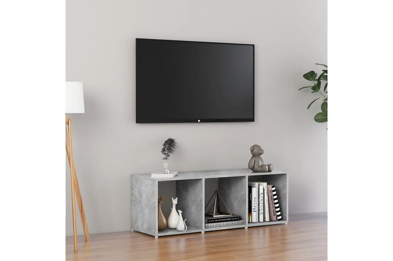 tv-skab 107x35x37 cm spånplade betongrå - Grå - Møbler - TV borde & mediemøbler - TV-borde