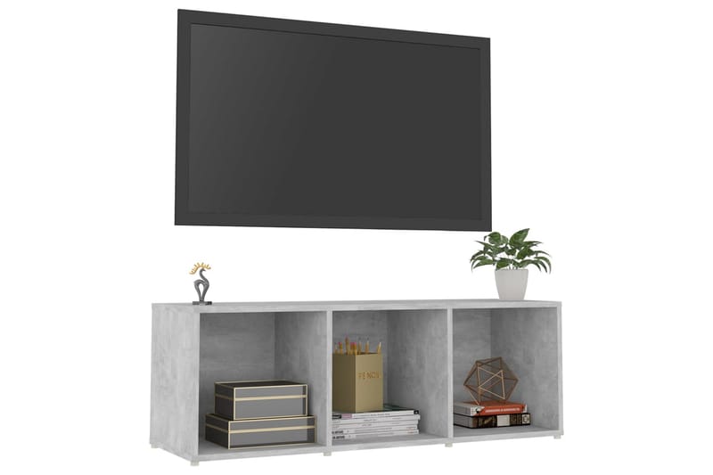 tv-skab 107x35x37 cm spånplade betongrå - Grå - Møbler - TV borde & mediemøbler - TV-borde