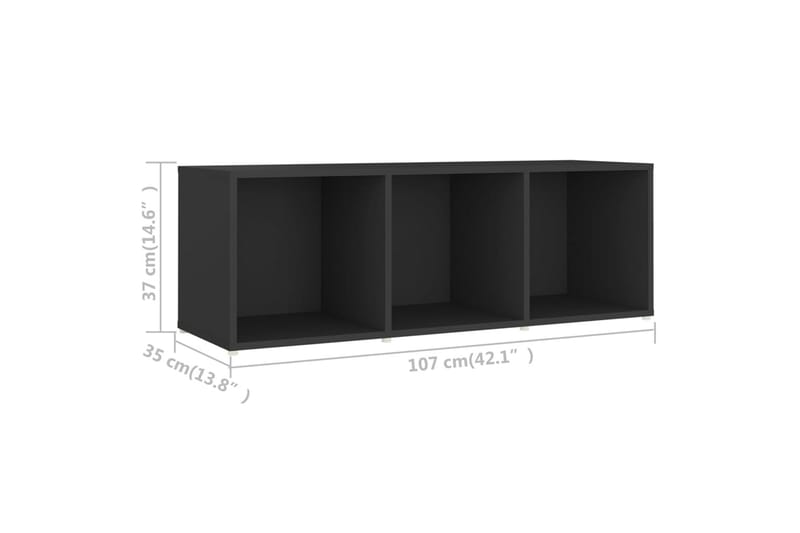 tv-skab 107x35x37 cm spånplade grå - Grå - Møbler - TV borde & mediemøbler - TV-borde