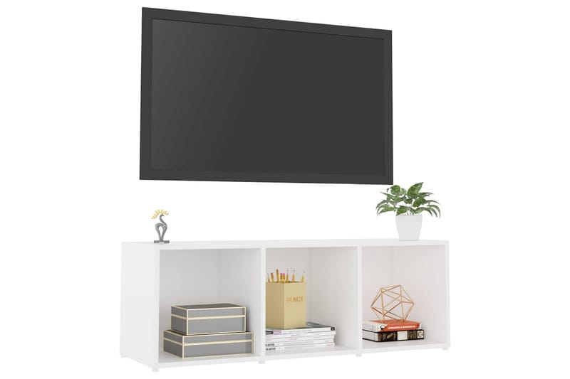 tv-skab 107x35x37 cm spånplade hvid - Hvid - Møbler - TV borde & mediemøbler - TV-borde