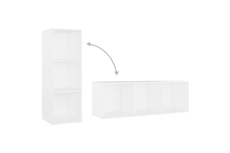 tv-skab 107x35x37 cm spånplade hvid - Hvid - Møbler - TV borde & mediemøbler - TV-borde