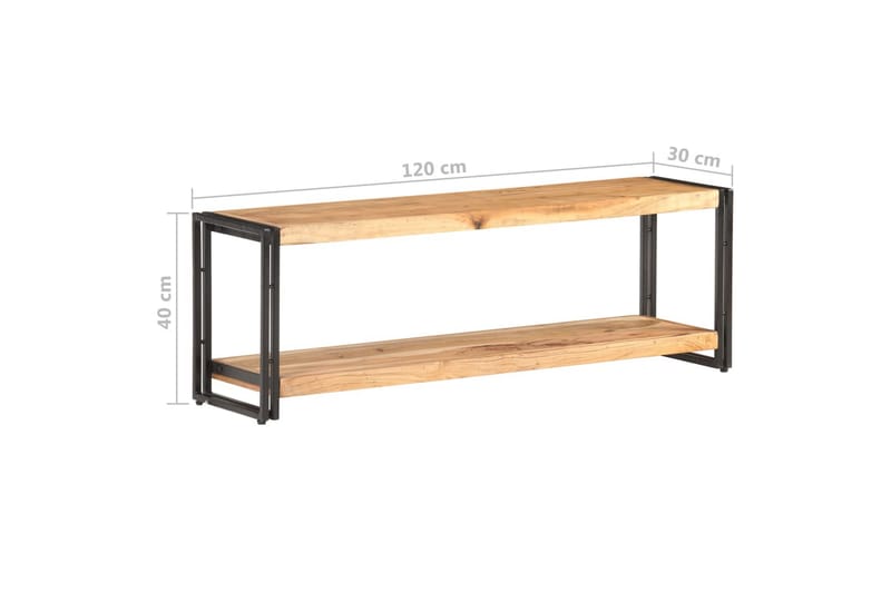 Tv-skab 120x30x40 cm massivt akacietræ - Møbler - TV borde & mediemøbler - TV-skab