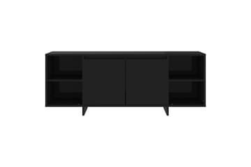 tv-skab 130x35x50 cm spånplade sort - Sort - Møbler - TV borde & mediemøbler - TV-borde