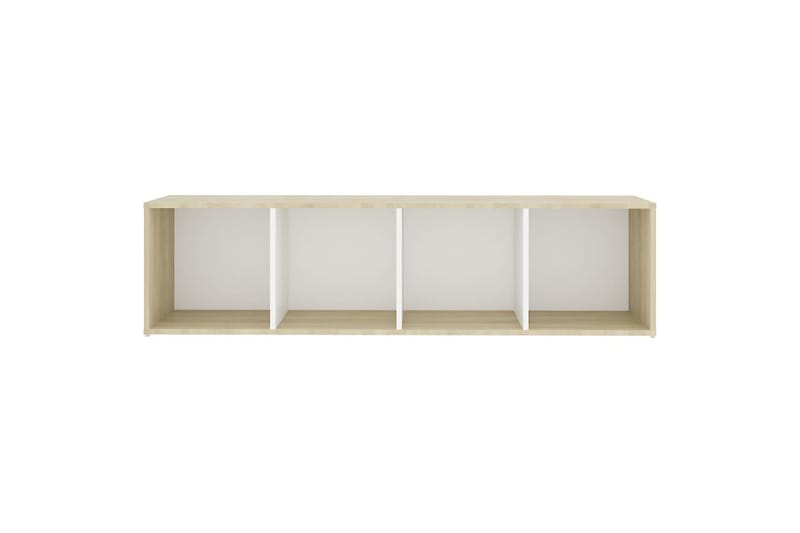 tv-skab 142,5x35x36,5 cm spånplade hvid og sonoma-eg - Beige - Møbler - TV borde & mediemøbler - TV-borde