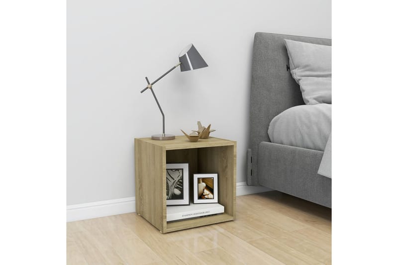 tv-skab 37x35x37 cm spånplade sonoma-eg - Brun - Møbler - TV borde & mediemøbler - TV-borde