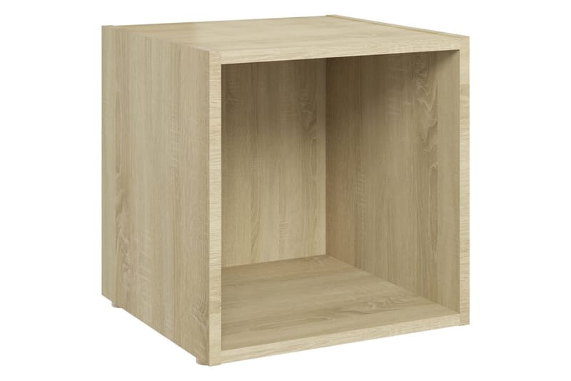 tv-skab 37x35x37 cm spånplade sonoma-eg - Brun - TV-borde