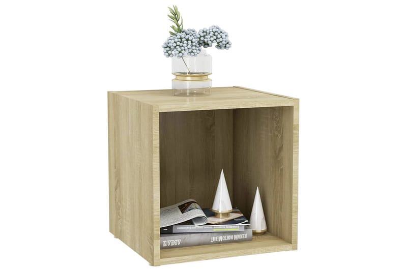 tv-skab 37x35x37 cm spånplade sonoma-eg - Brun - Møbler - TV borde & mediemøbler - TV-borde