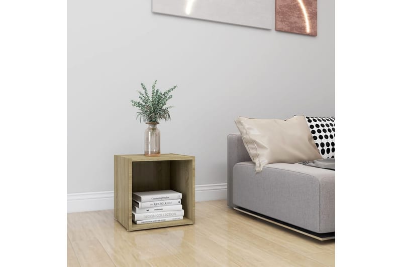 tv-skab 37x35x37 cm spånplade sonoma-eg - Brun - Møbler - TV borde & mediemøbler - TV-borde