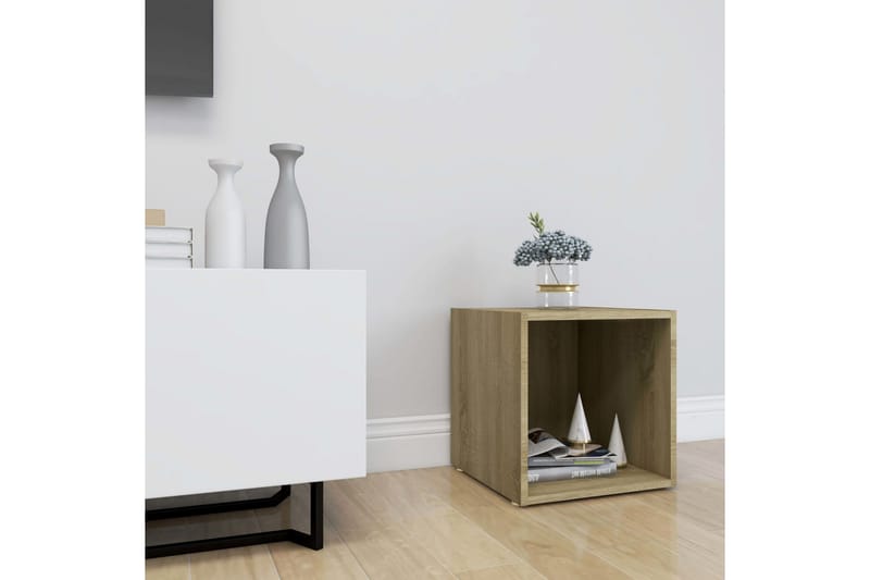 tv-skab 37x35x37 cm spånplade sonoma-eg - Brun - Møbler - TV borde & mediemøbler - TV-borde