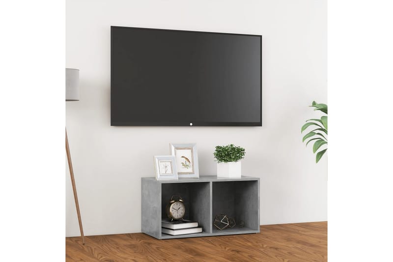 tv-skab 72x35x36,5 cm spånplade betongrå - Grå - TV-borde