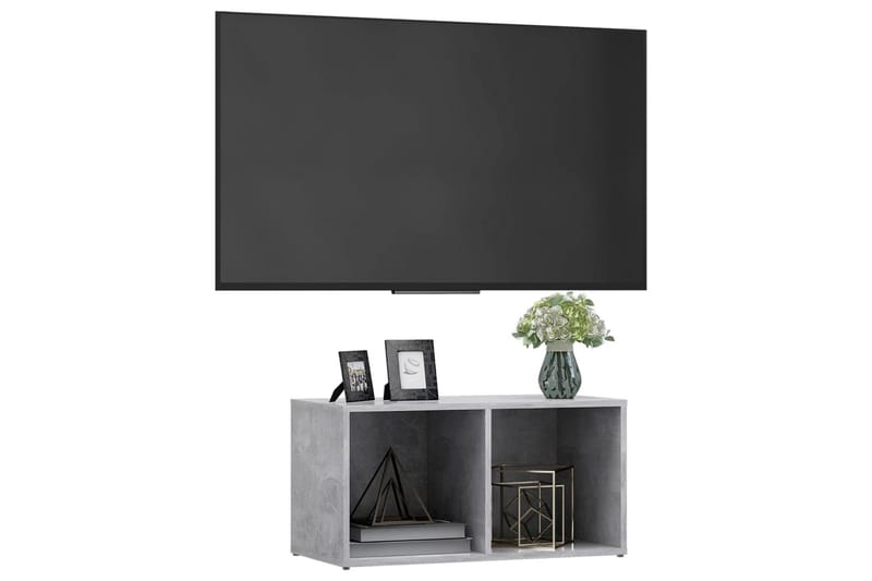 tv-skab 72x35x36,5 cm spånplade betongrå - Grå - TV-borde