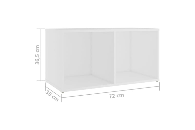 tv-skab 72x35x36,5 cm spånplade hvid - Hvid - TV-borde