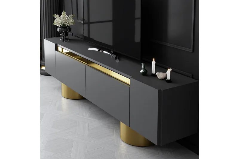 TV-skab Antracit / Rany - Antracit / Rany - Møbler - TV borde & mediemøbler - TV-borde